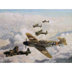 Bf-109 et Lancasters